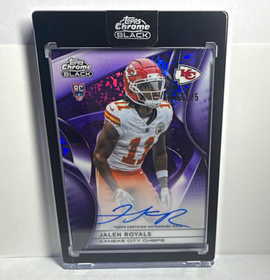 Topps Chrome Black Football 2025 Jalen Royals Rookie Auto #RAU-JR /75 Chiefs