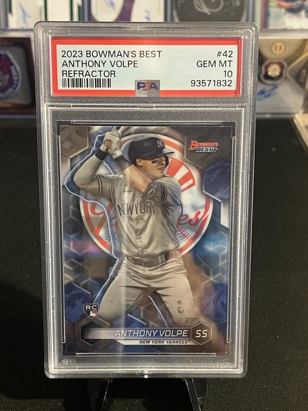 2023 Bowman's Best Anthony Volpe #42 Refractor (RC) PSA 10