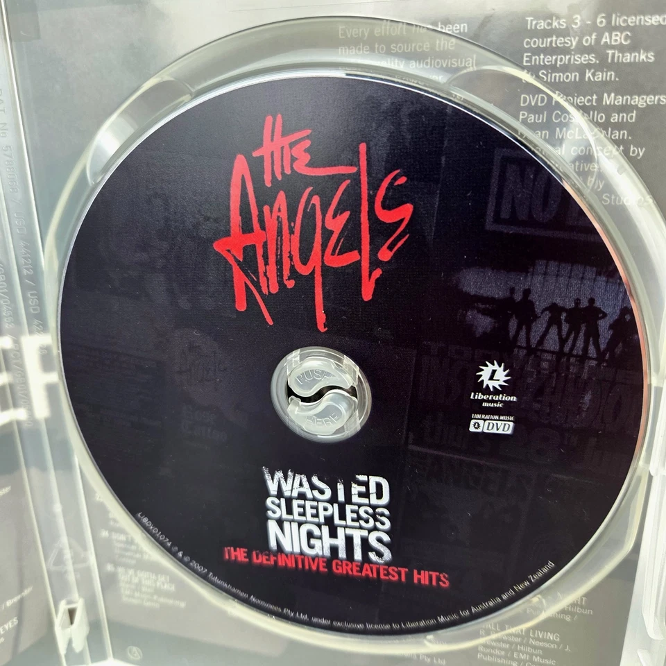 THE ANGELS Wasted Sleepless Nights DVD Definitive Greatest Hits 39 Trax Reg 4 - image 4 of 4