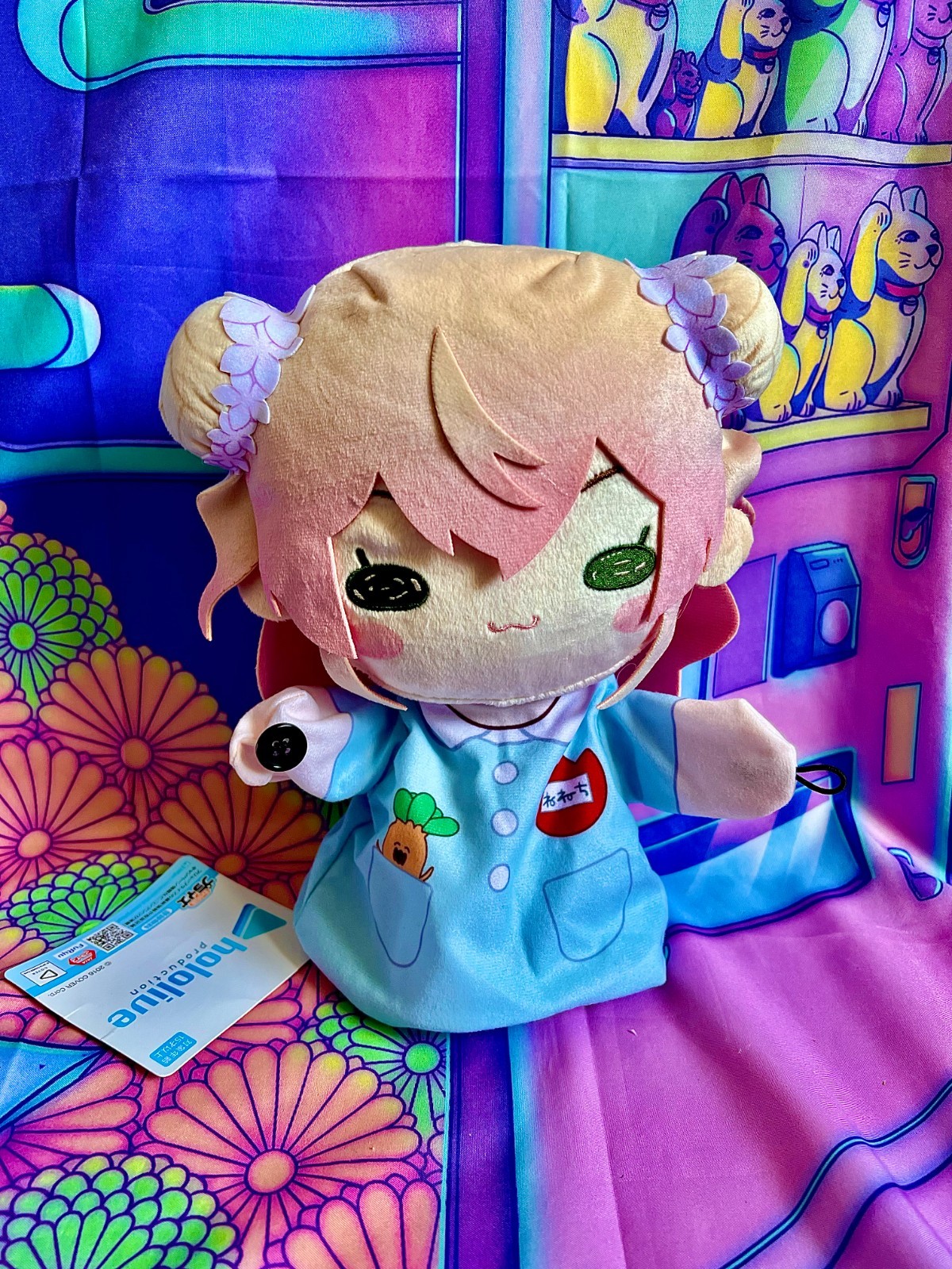 Marionnette Momosuzu Nene V2 Hololive Peluche Douce pour Fans et Cosplayeurs 25cm