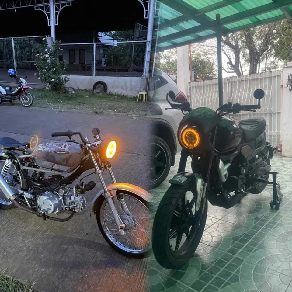 For Honda XL 100 125 150 185 250 500 600 750 Motorcycle LED Headlight w/ Bracket - Image 4 of 4