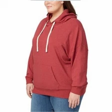 BUFFALO DAVID BITTON Red Super Soft Stretch Fleece Hoodie Size XXL Pullover Cozy