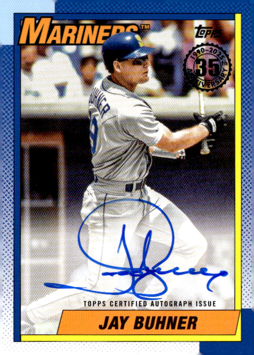 2025 Topps Series 2 - 1990 Topps Baseball Autographs Jay Buhner #90B2-JB (AU)