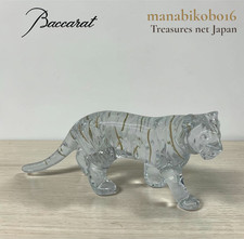Baccarat Zodiac Tiger Crystal Figurine Ornament Ornament Paperweight japan Used