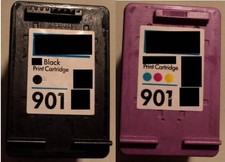2 Patronen für HP 901 XL OfficeJet 4500 J 4524 4535 4540 4550 4580 4660 4680 C