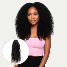 100 Human Hair Tape In Extensions - Afro Kinky Coily