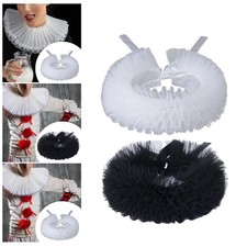 Renaissance Ruffle Collars Ruffle Necklace for Theatrical Plays Ren Faire