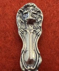 Lion Pattern by Wallace & F. Smith 2.5" Sterling Salt Spoon No Monogram 4.5g