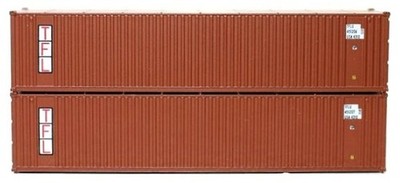 JTC Model Trains 405601 N Trans Freight Lines 40'' Standard Container (Pack of 2