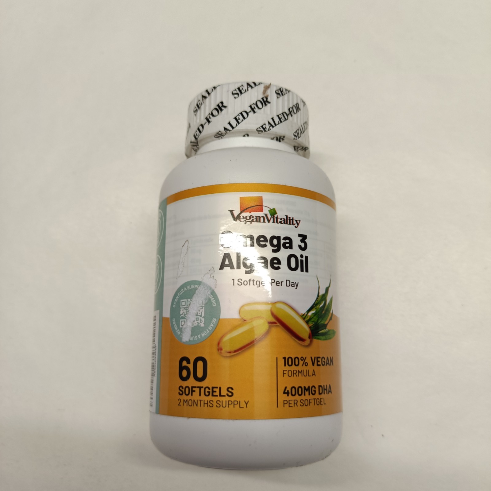 Omega 3 Capsules - Vegan Omega 3 Premium Omega 3 Algae Oil - 60 Softgels