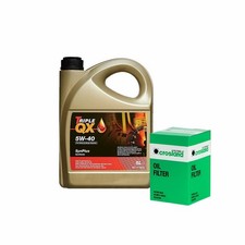 Engine Oil 5W40 5L Triple QX TQX A3 B4 - Crosland Oil Filter Service Kit 5 Litre