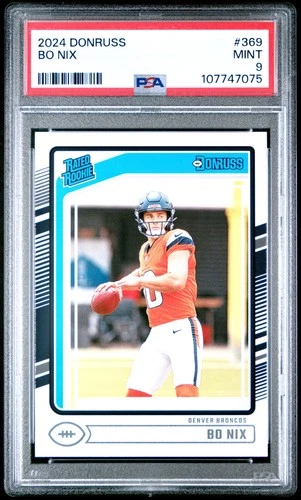 2024 PANINI DONRUSS #369 BO NIX ROOKIE RC PSA 9