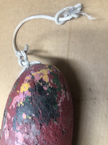 Vintage nautical red pot & trap marker/bouy float - Picture 3 of 8