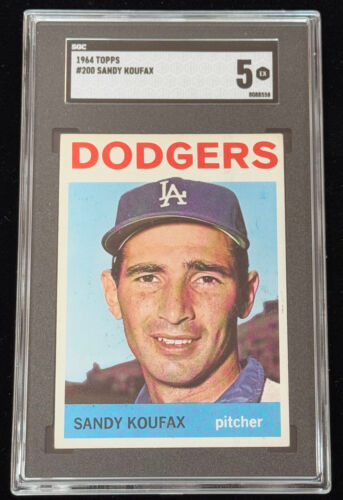 Sandy Koufax "Dodgers WS MVP the Left Arm of God" 1964 Topps #200 Card SGC 5 - Picture 3 of 3