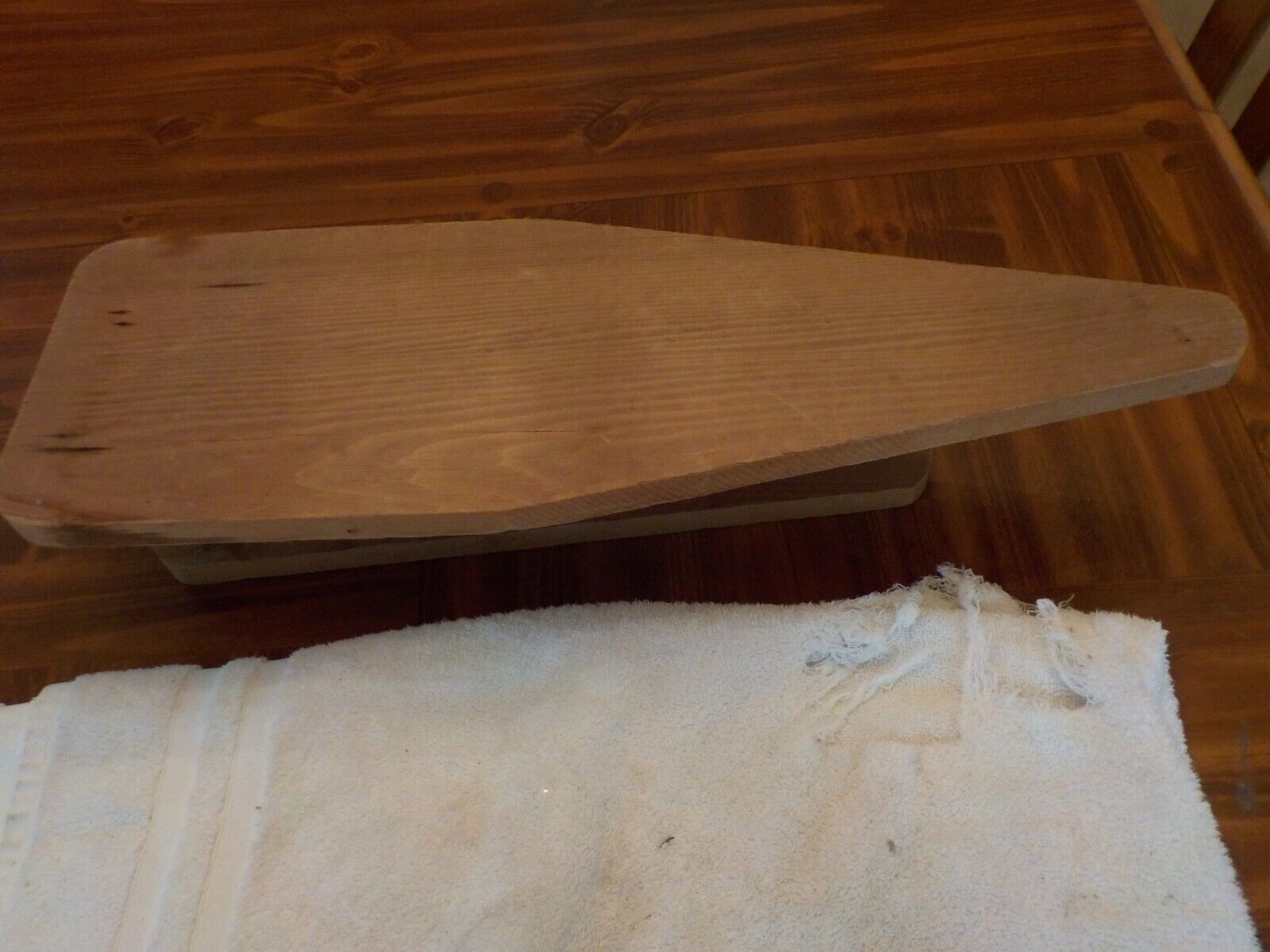 vintage small wooden ironing board for shirts