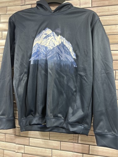 Mondays Child medium hoodie 10/12 navy blue mountains long sleeve pullover NWT