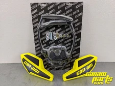 Can Am Sunburst Yellow Wind Deflector Hand Guard w/ Mounting Kit Wrap Around