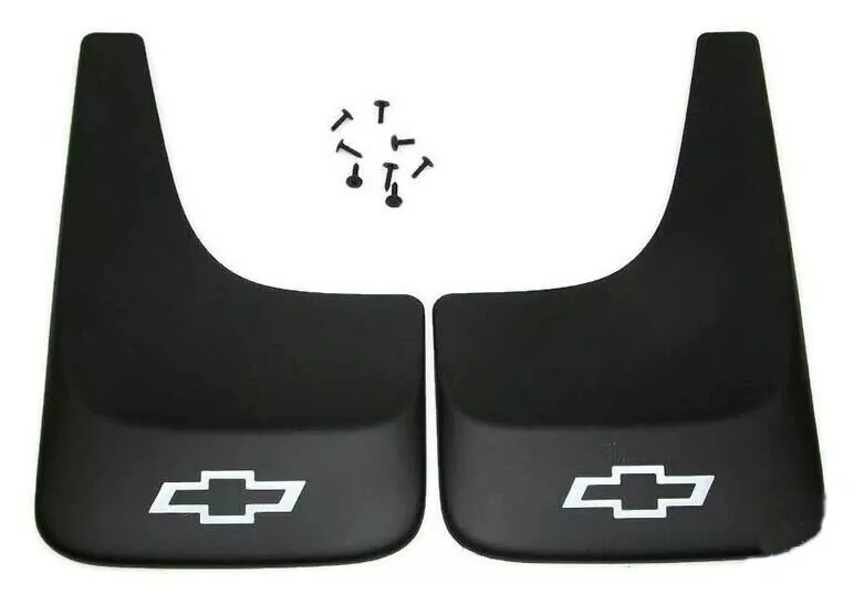 Silverado S10 Black Contoured Mudflaps Mud Flaps W Logo NEW