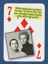 PAUL SIMON Art Garfunkel 2019 Flickback 1955 Trivia Playing Card 2nd Edition #7!