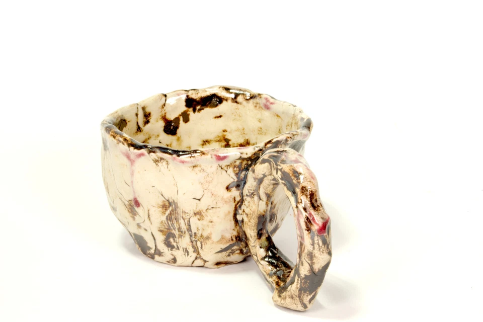 Art Cup mug ceramic stoneware Höhle Lascaux Unique sign Prof em Loeschner-Gornau - Image 3 of 4