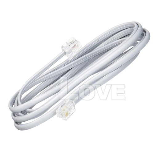 5M 10M 20M Telephone Phone Cable Cord RJ11 Plug Extension ADSL2 Filter Modem Fax - Picture 5 of 12