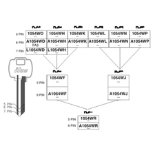 FA 3 Key Blank Lot of 5, Ilco #A1054WD