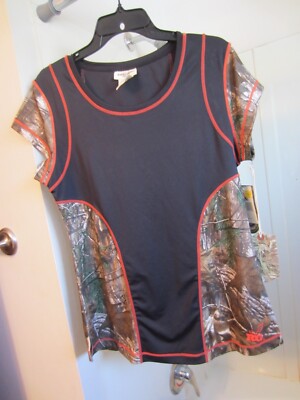 NWT women's short sleeved active wear top RealTree Girl Size XL