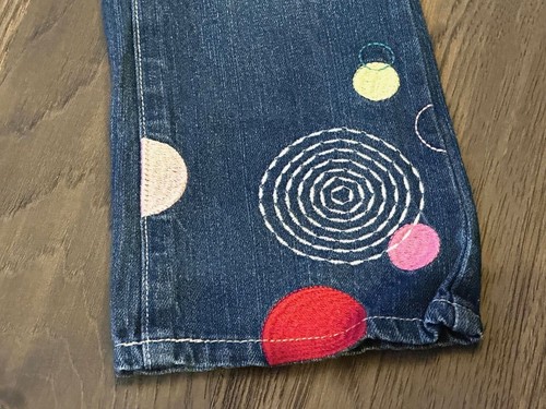 Crazy 8 GIRLS Blue Jeans * Size 7 * Embellished Flare Jeans * Hook/Eye Closure - Picture 5 of 9
