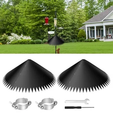 16" Wrap Around Squirrel Proof Baffle for Bird Feeder Pole Garden Predator Guard