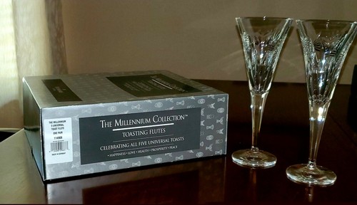Waterford Crystal 13 Piece Collection Lot Champagne Flutes Bowls Vases Pillers - Picture 11 of 12