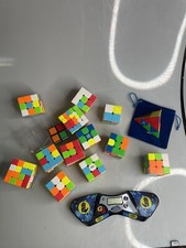 Rubiks Cube Lot Of 14 Cubes With Timer