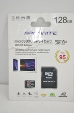 ARCANITE 128GB microSDXC Memory Card with Adapter - A2, UHS-I U3, V30, 4K