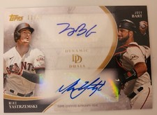 2023 Topps Dynamic Duals  Mike Yastrzemski/Joey Bart Short Print Auto 11/50