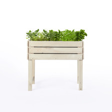 Mega Holz Balkon-Hochbeet - Kiefer - STELZO M 85x40x75 cm inkl. Pflanzgewebe