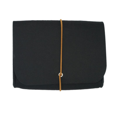 Black Felt Cable Bag-Cable Adapter Charger Mouse Hard Drive Phone Power Bank etc
