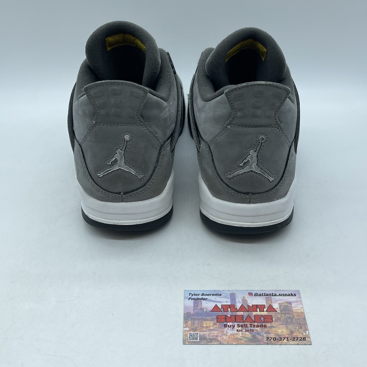 Size 10.5 - Jordan 4 Retro Low Cool Grey Suede Black White Size 10.5 - Jordan 4 Retro Low Cool Grey Suede Black White