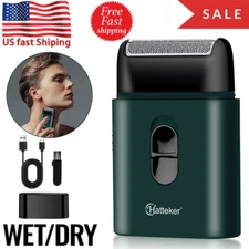 Hatteker Mini Shave Portable Electric Razor For Men's USB Rechargeable Shaver US