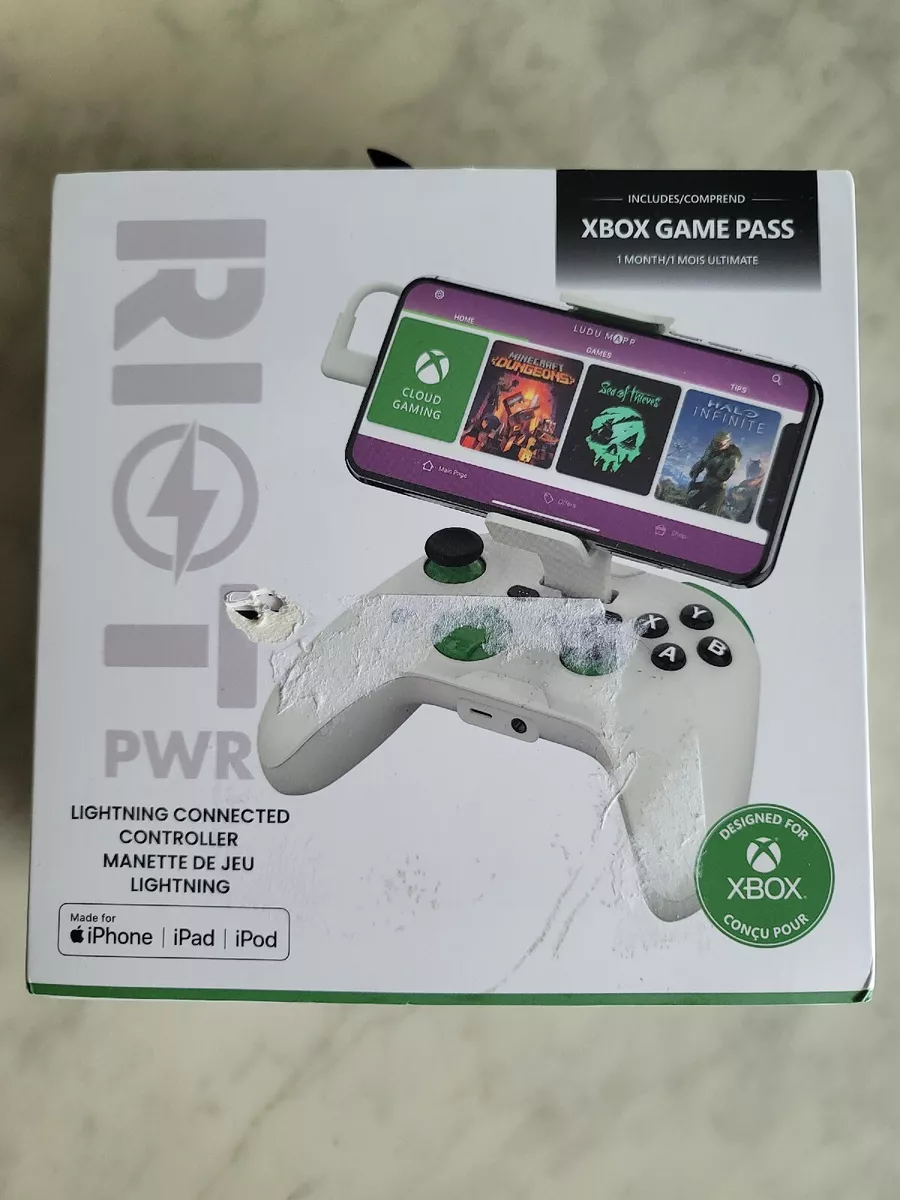 RiotPWR Mobile Cloud Gaming Controller for iOS – Mobile Console Gaming on  your iPhone - Play Game Pass, Apple Arcade + more [1 Month Xbox Game Pass