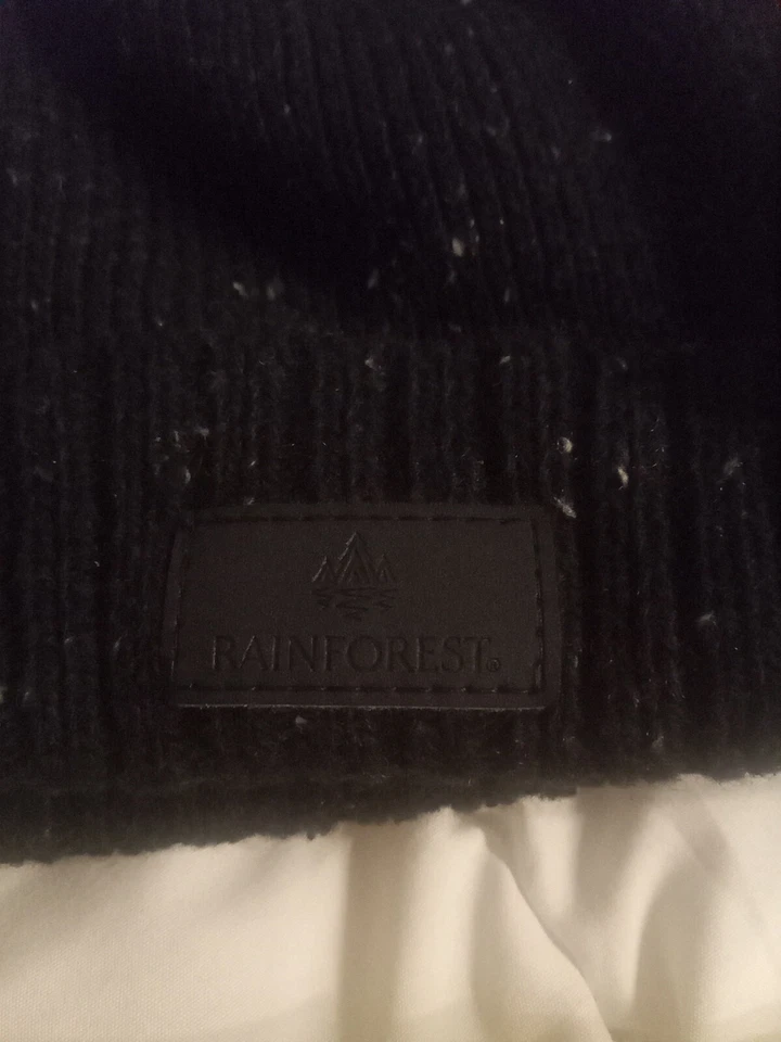 ¡NUEVO! Gorro RAINFOREST tejido polar forrado carbón/negro Foto 2 de 4
