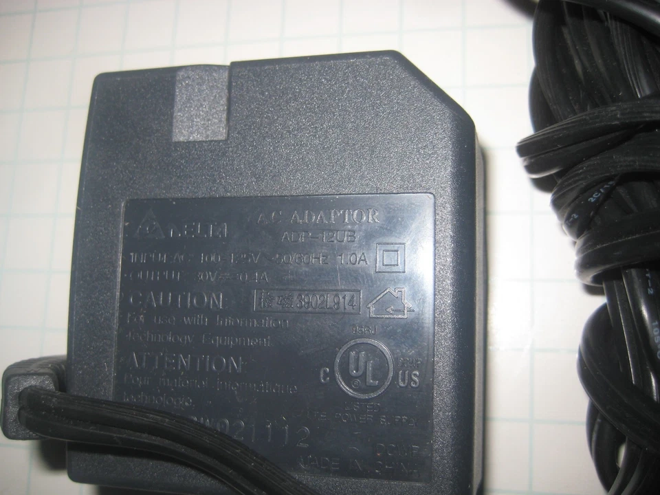 Adaptador de CA Delta ADP-12UB 30V .4A para impresoras Lexmark/Compaq (14D0300) Foto 2 de 2