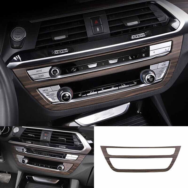 Cover Trim Central AC Button Control For BMW X3 G01 X4 Peach Wood Grain 18-2021