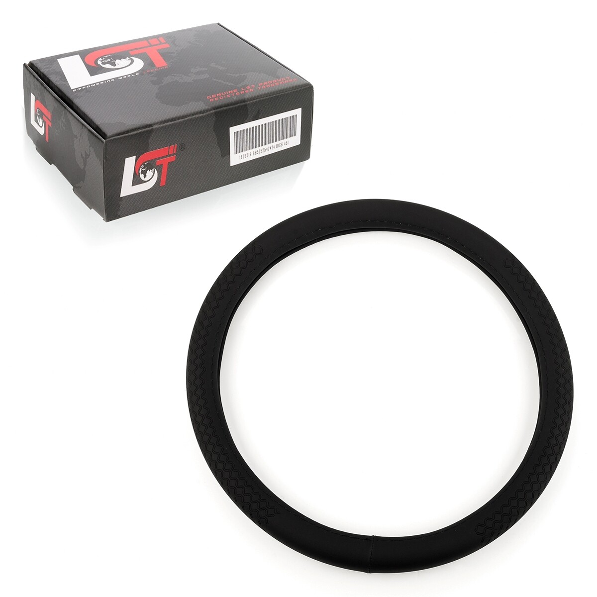 Steering wheel cover Ø 15x3,5 Inch 38x9 cm black for DAIHATSU