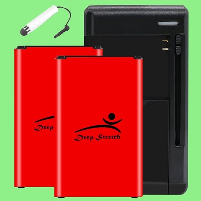 Long Lasting 2x 4050mAh Substitutable Battery Wall Charger for LG X Style,L53BL