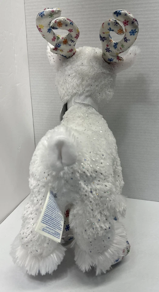 Build A Bear Christmas Reindeer Glisten White Sparkle Snowflake Stuffed Plush - Image 4 of 4