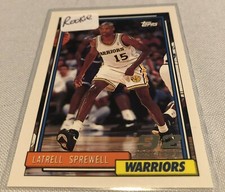 1992-93 Topps Basketball Latrell Sprewell Golden State Warriors rookie card #392