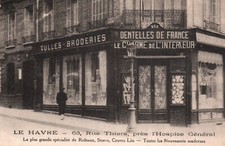 CPA LE HAVRE SEINE-MARITIME 76 - DENTELLES DE FRANCE RUE THIERS - FACADE MAGASIN