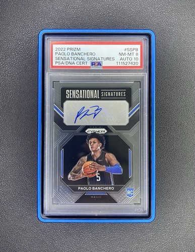 Paolo Banchero 2022-23 Prizm Sensational Signatures Rookie Auto (PSA 8 AUTO 10)