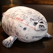 Cute Chubby Seal Plush Pillow 3D Stuffed Sea Lion Doll Sleeping Cushion Toy Gift
