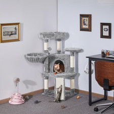Alden Design 42"H Multilevel Cat Tree Tower with Condo and Perches