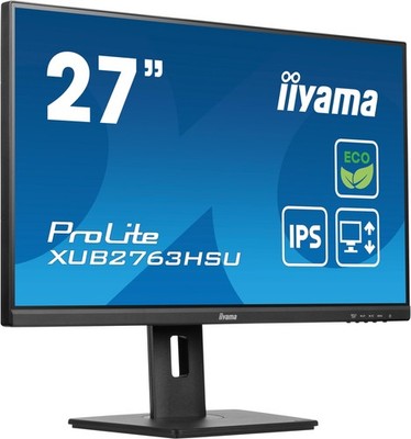 iiyama ProLite XUB2763HSU-B1, 27 Zoll / 68,6 cm, Full-HD Eco IPS Monitor, 100